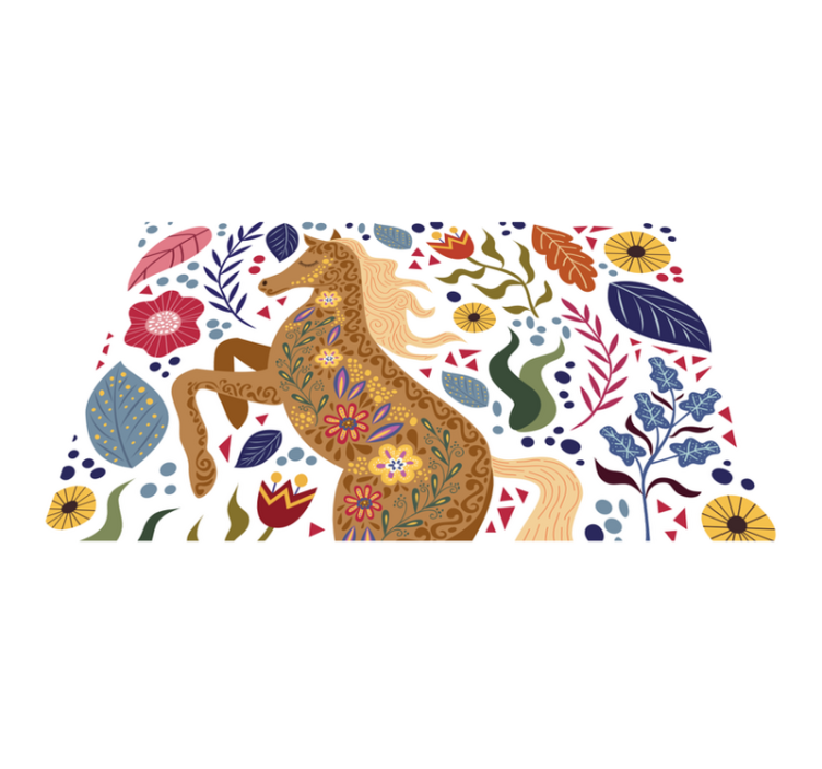 Divoký kůň folklórní ilustrace prostírání - TenStickers