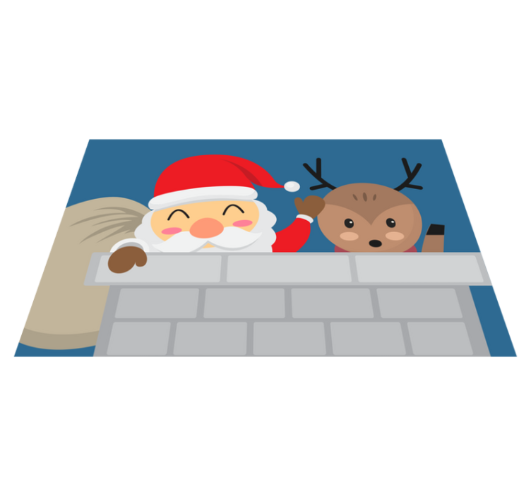 Vánoční prostírání s jelenem santa clause - TenStickers