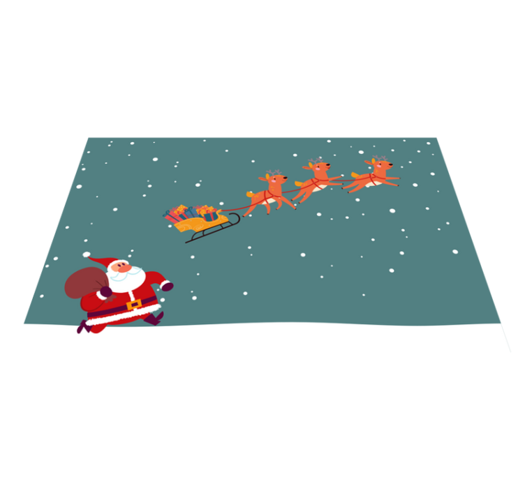 Vánoční prostírání sáně santa clause - TenStickers