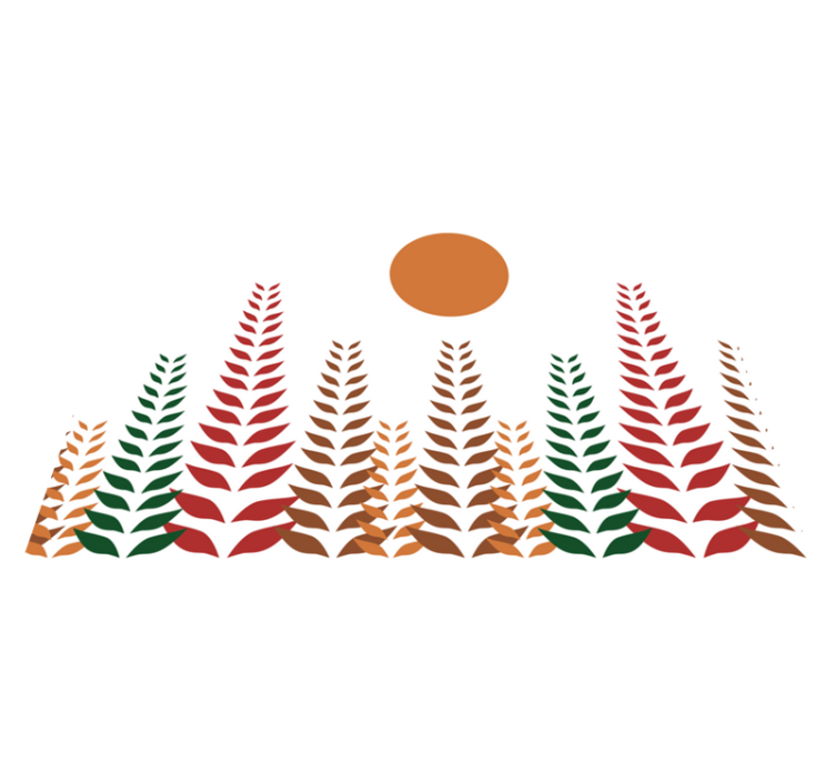 Moderní prostírání s elegantním listovým motivem - TenStickers