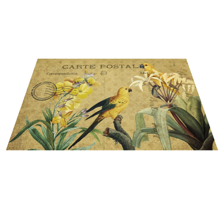 Originální prostírání s vintage květinovou pohlednicí - TenStickers