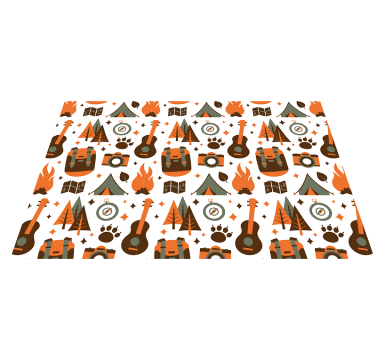 Dětské prostírání prvky táborového dobrodružství - TenStickers