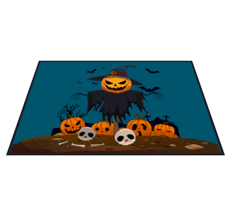 Halloweenské prostírání děsivý dýňový strašák - TenStickers