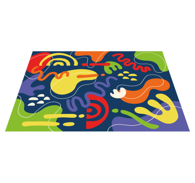 Barevné abstraktní styl restaurace prostírání - TenStickers