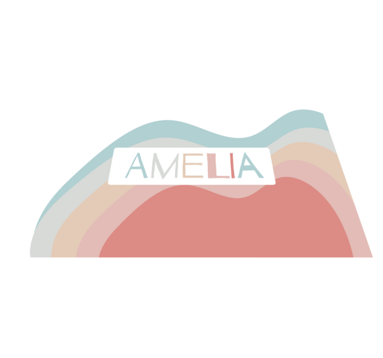 Prostírání se jménem barevná personalizace - TenStickers