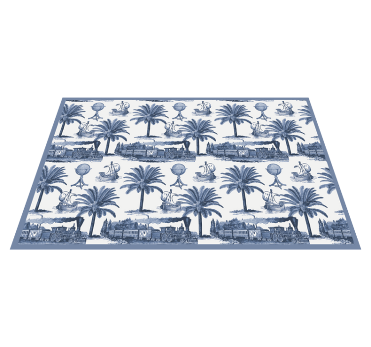 Francouzské vintage v modré originální prostírání - TenStickers