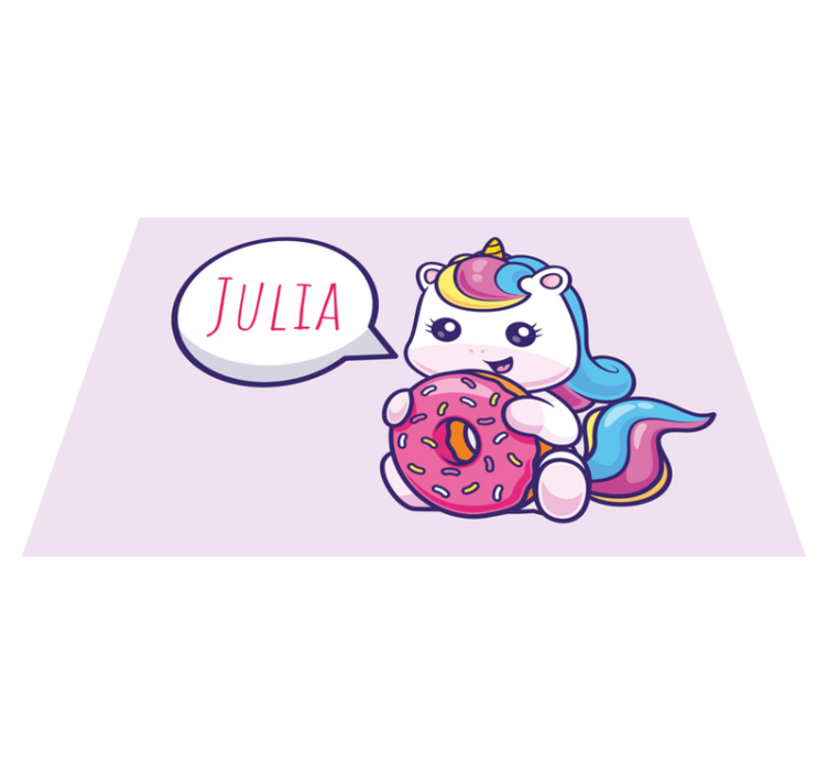 Unicorn s donutem Prostírání se jménem - TenStickers