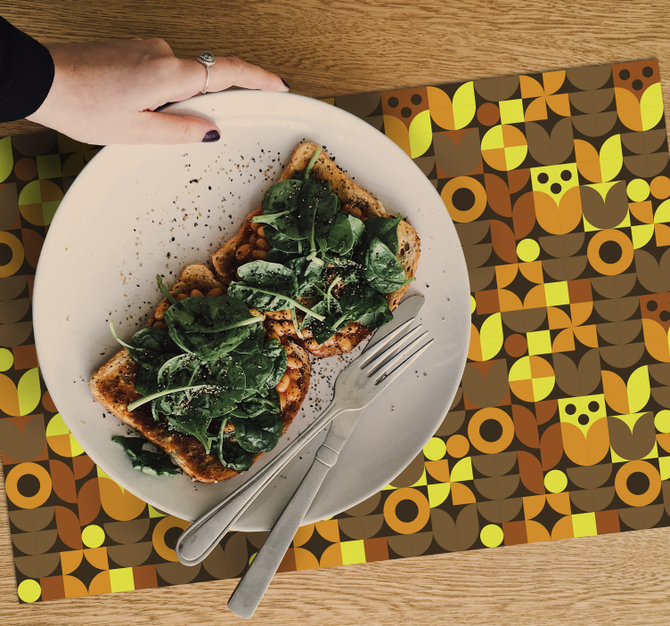 Abstraktní vinylové prostírání ze 70. Let - TenStickers