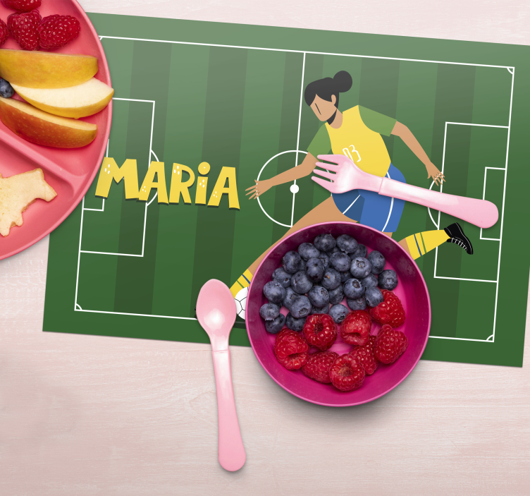 Dívka fotbalista vlastní prostírání - TenStickers