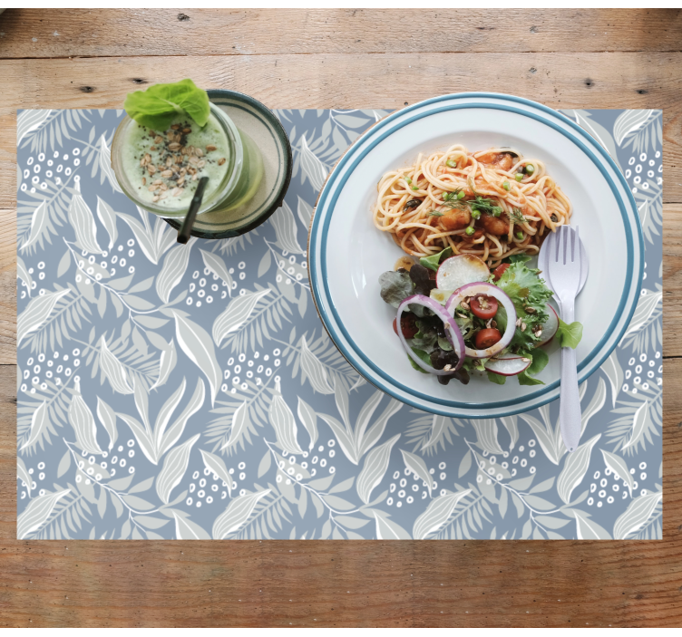 šedý květinový tisk elegantní prostírání - TenStickers