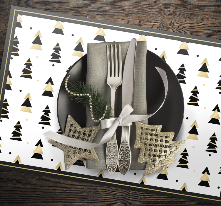 Vánoční elegantní strom se vzorem prostírání - TenStickers