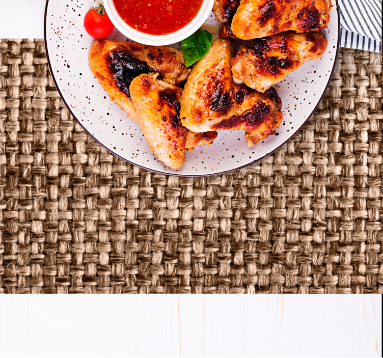 Hnědé ručně vyráběné texturované prostírání - TenStickers