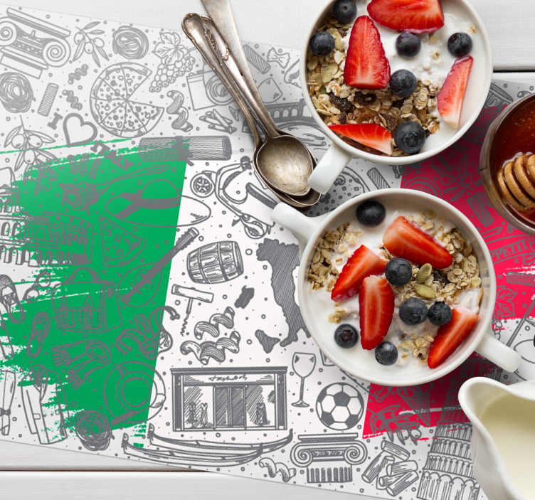 Itálie pozadí restaurace prostírání - TenStickers