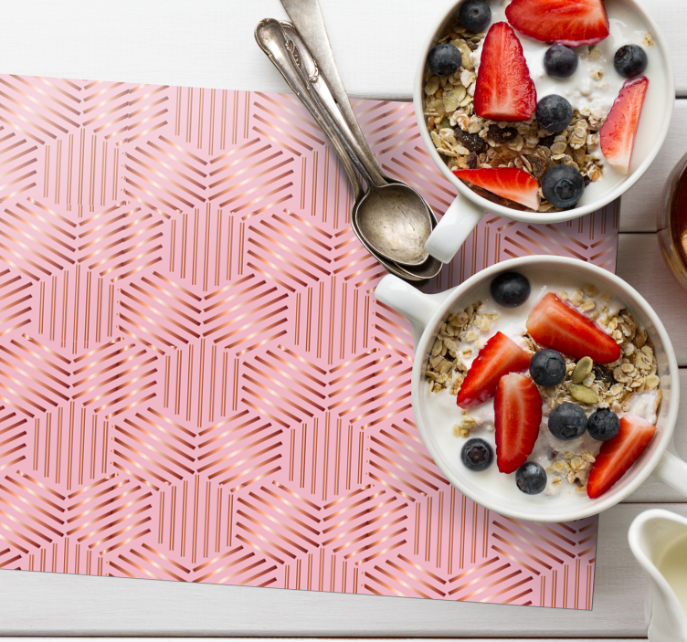 Kovový šestiúhelník moderní prostírání - TenStickers