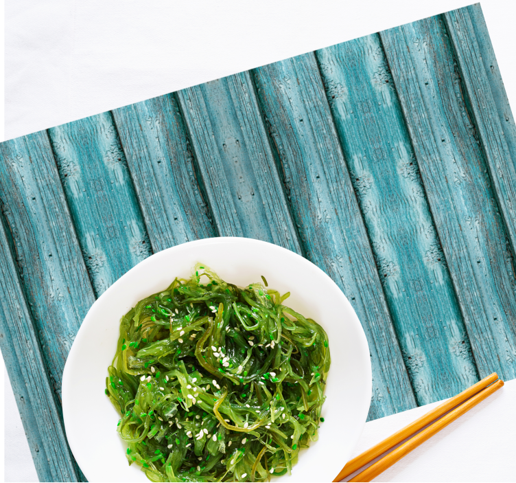 Modrá textura dřeva efekt texturované prostírání - TenStickers