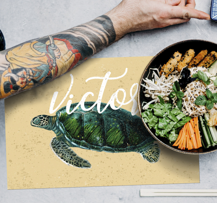 Mořská želva s názvem želví prostírání - TenStickers