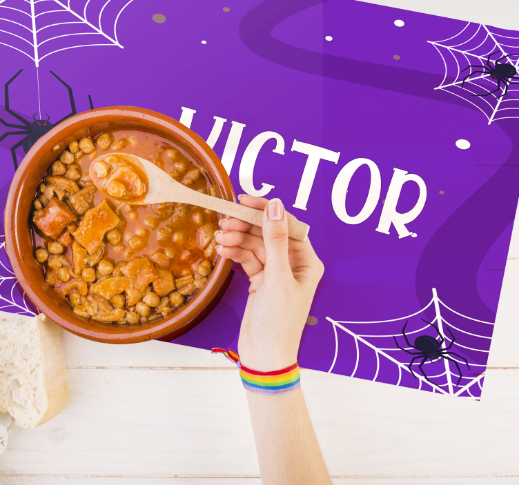 Přizpůsobené pavoučí halloween prostírání - TenStickers