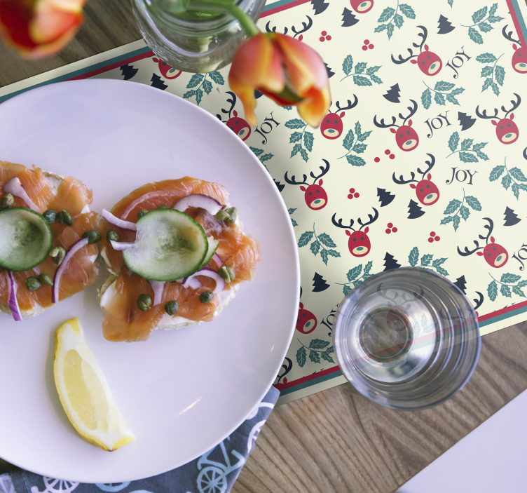 Radost a sobí vánoční prostírání - TenStickers