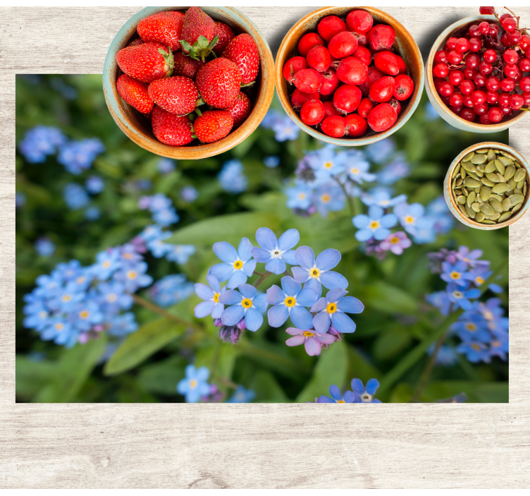 Roztomilé malé modré květy květinové prostírání - TenStickers