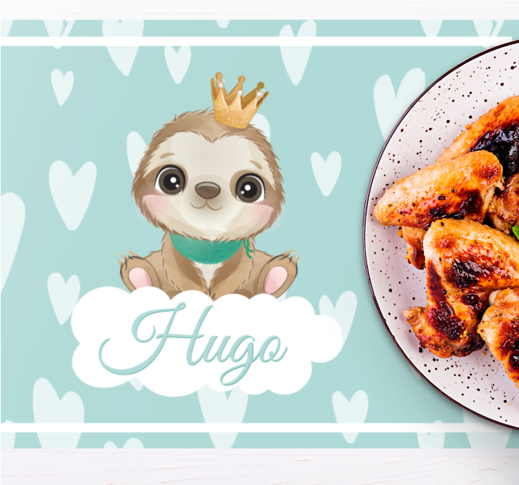 Roztomilý lenochod pro chlapce s dětským prostíráním - TenStickers