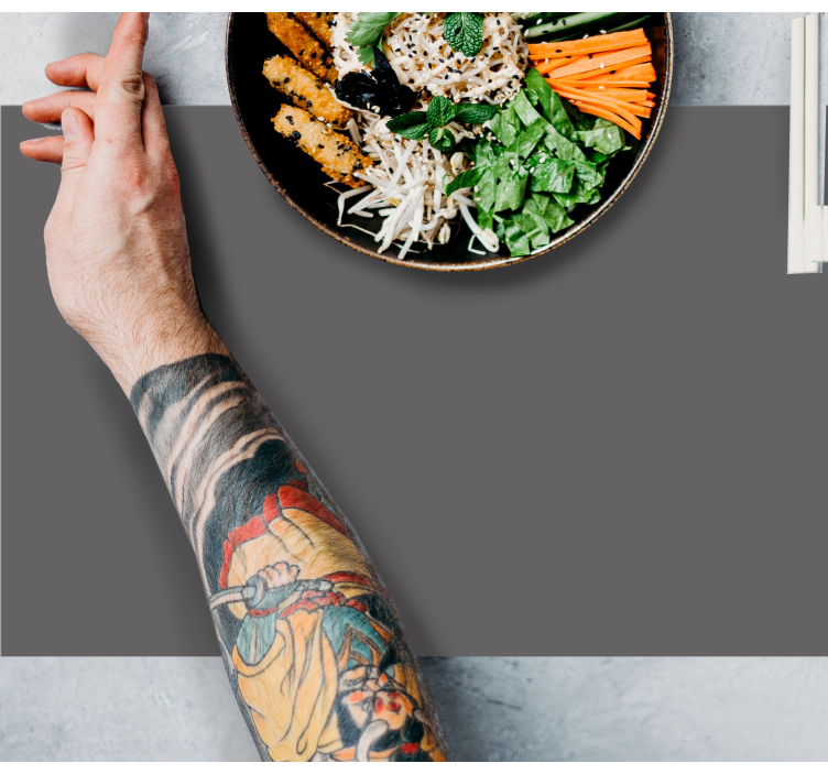 šedé jednobarevné vinylové prostírání - TenStickers