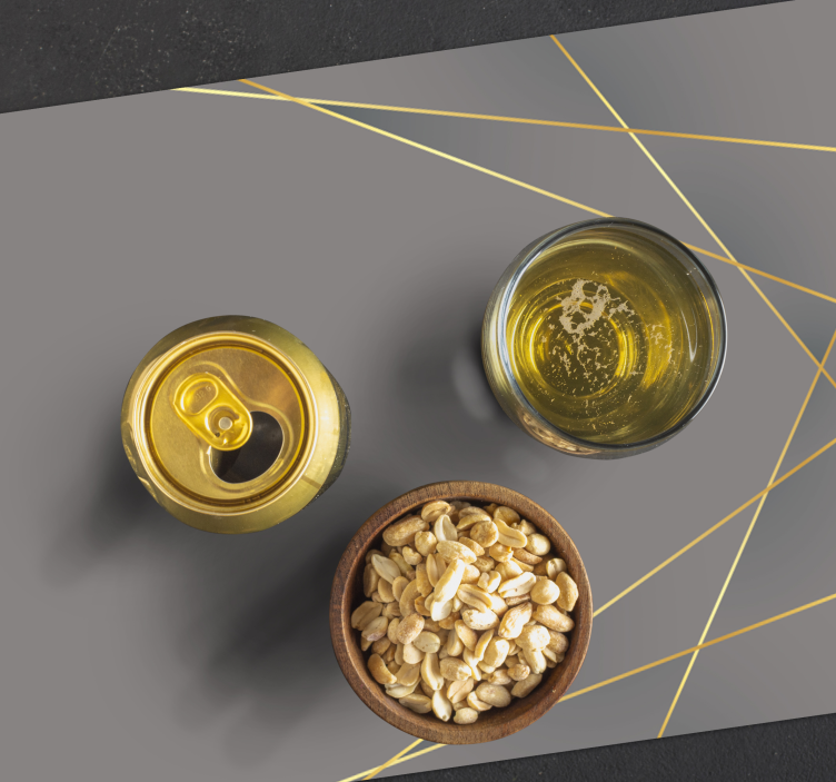 šedý tón geometrické tvary elegantní prostírání - TenStickers