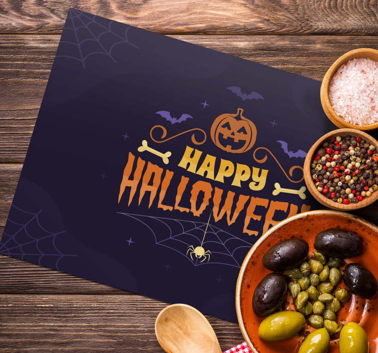 šťastný halloween text prostírání - TenStickers