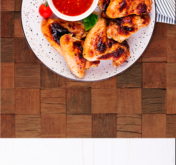 Dřevěná textura hnědých prostírání - TenStickers