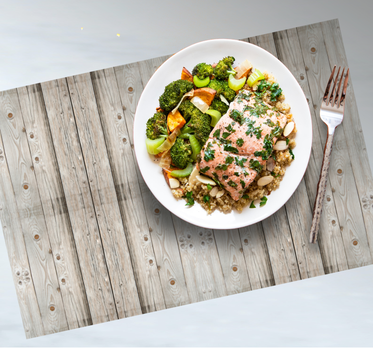 Texturované prostírání s efektem bílého borovicového dřeva - TenStickers