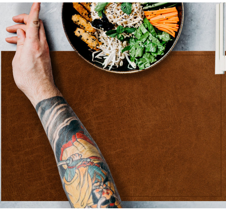 Texturované prostírání s efektem hnědé kůže - TenStickers