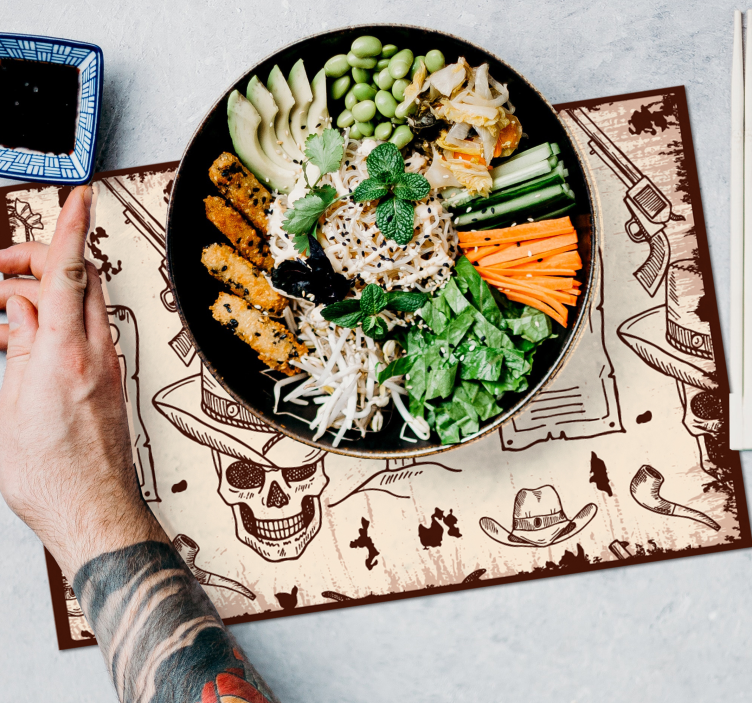 Západní ikony jiné barvy prostírání - TenStickers