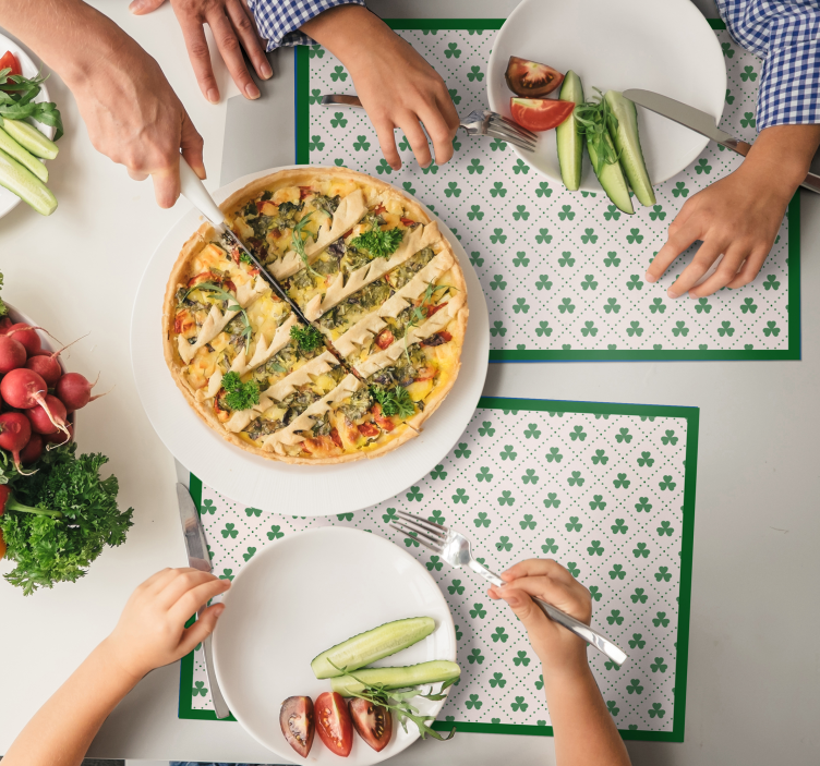 Zelený vintage vzor originální prostírání - TenStickers