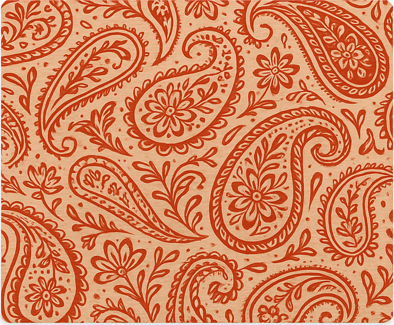 Originální prostírání s teplým červeným paisley vzorem - TenStickers
