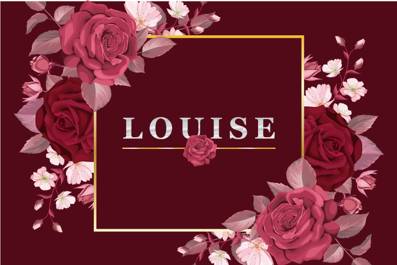 Přizpůsobitelné s místem prostírání jmen růží - TenStickers