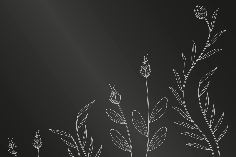 Zadní pozadí s elegantní rostliny prostírání - TenStickers