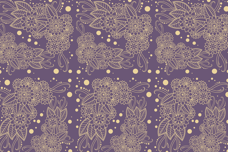 Prostírání s texturami botanická ilustrace - TenStickers