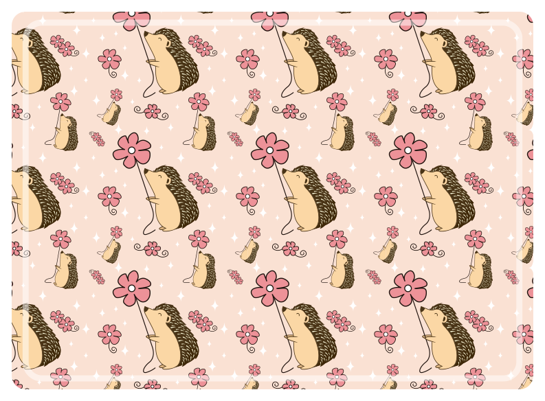 Originální prostírání s roztomilým ježkem - TenStickers