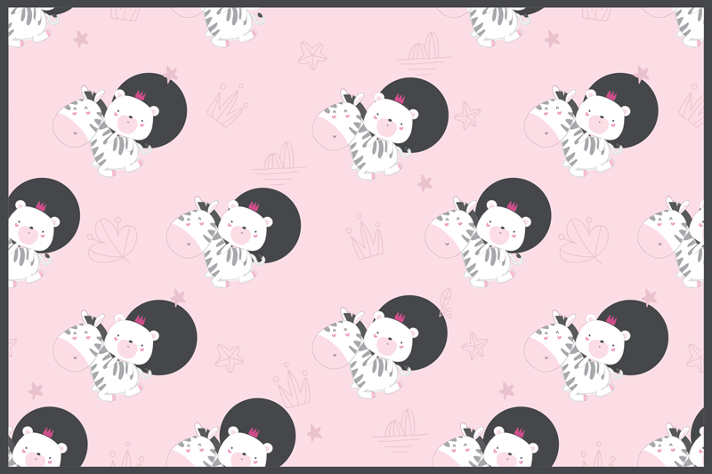 Dětské prostírání s roztomilými ilustracemi zebry - TenStickers