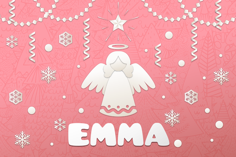 Vánoční prostírání s andělským motivem - TenStickers