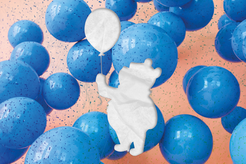 Dětská prostírání k narozeninám medvídek pú - TenStickers