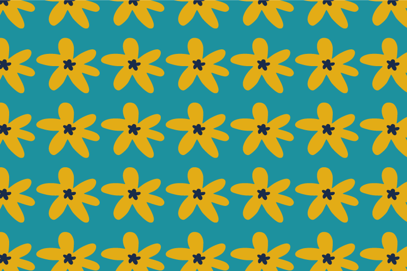 Moderní prostírání s živým květinovým vzorem - TenStickers