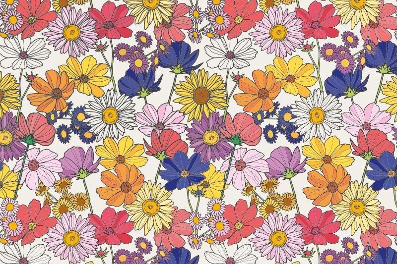 Dětské prostírání s živým botanickým vzorem - TenStickers