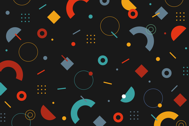 Moderní kruhové tvary moderní prostírání - TenStickers