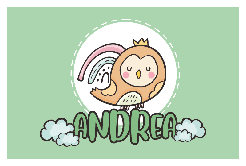 Dětské prostírání s roztomilou sovou - TenStickers