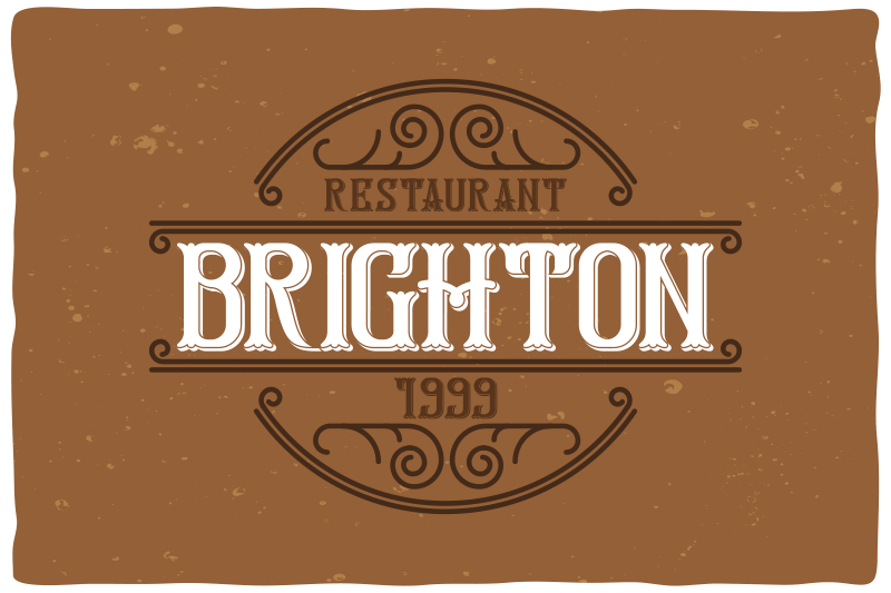 Prostírání citace logo restaurace brighton - TenStickers