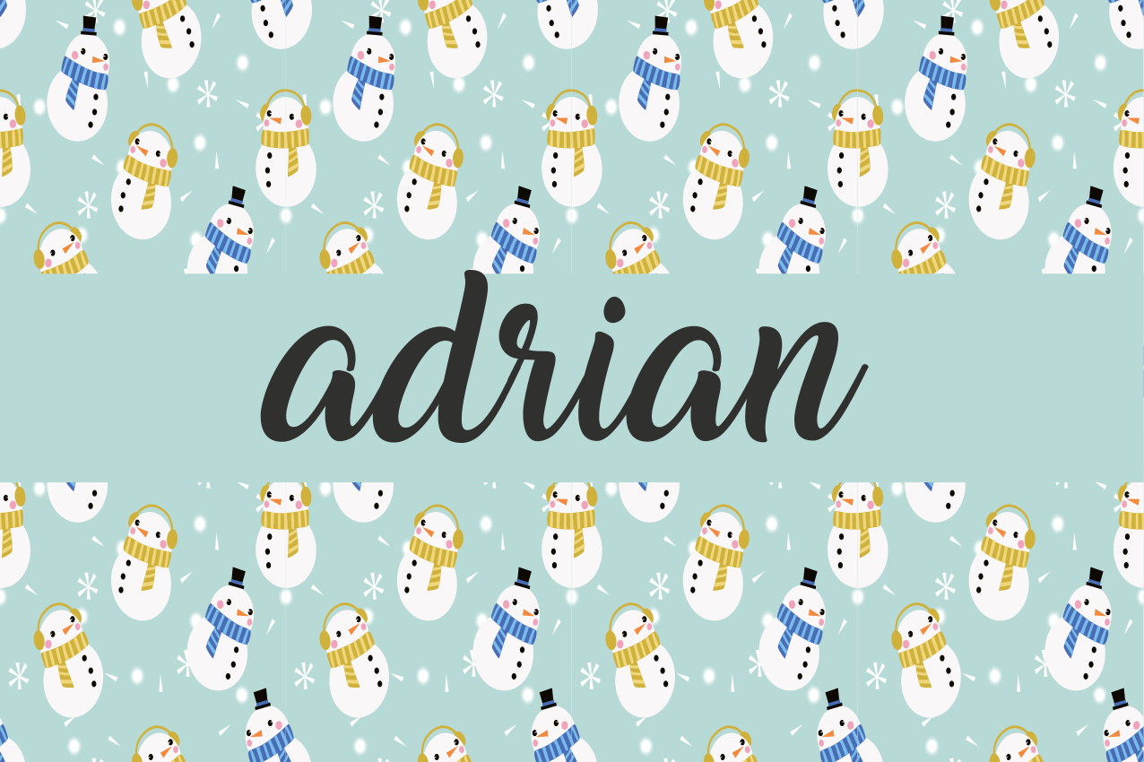 Vánoční prostírání s osobním designem sněhuláka - TenStickers