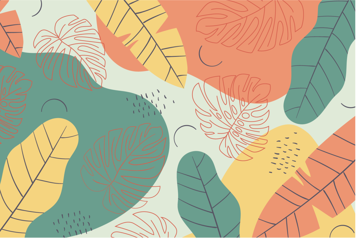 Barevné listy moderní prostírání - TenStickers