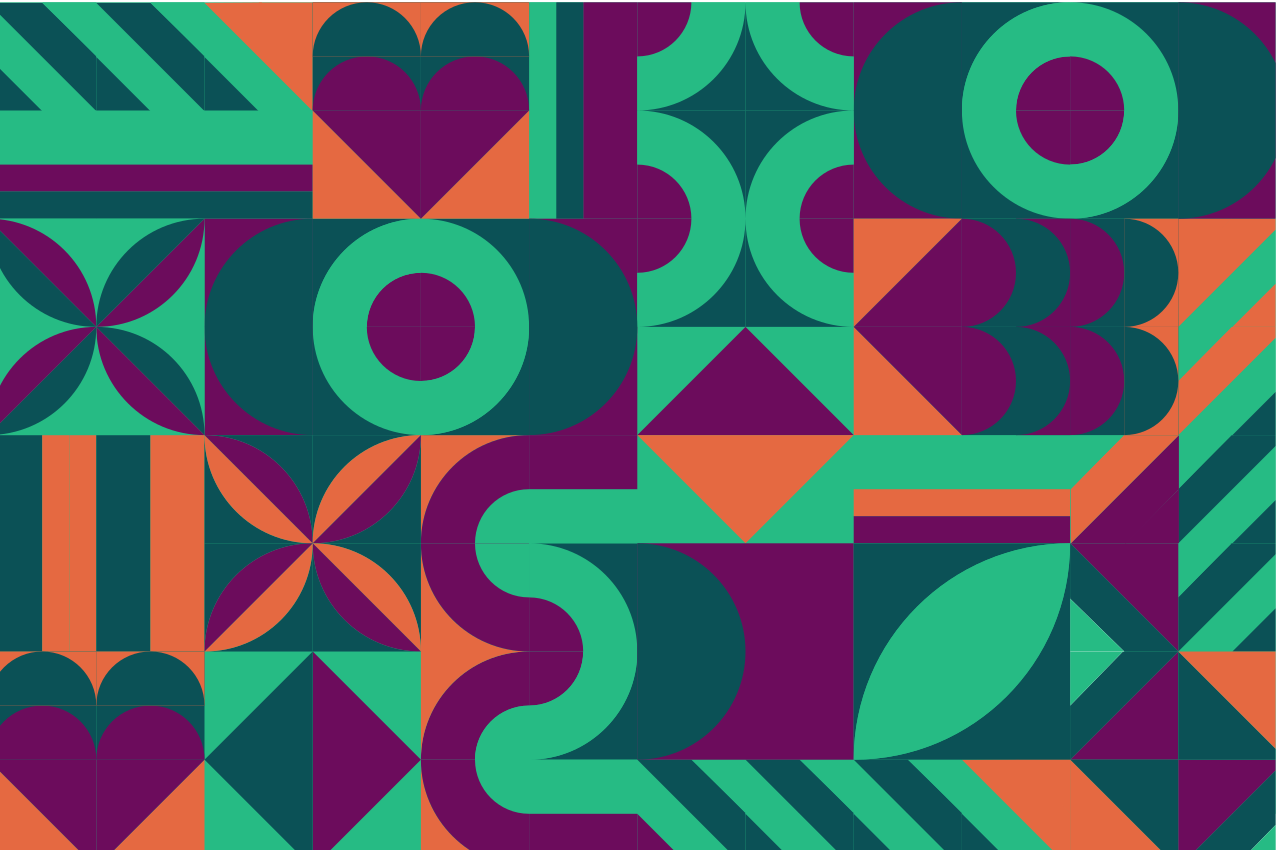 Barevný geometrický vzor moderní prostírání - TenStickers