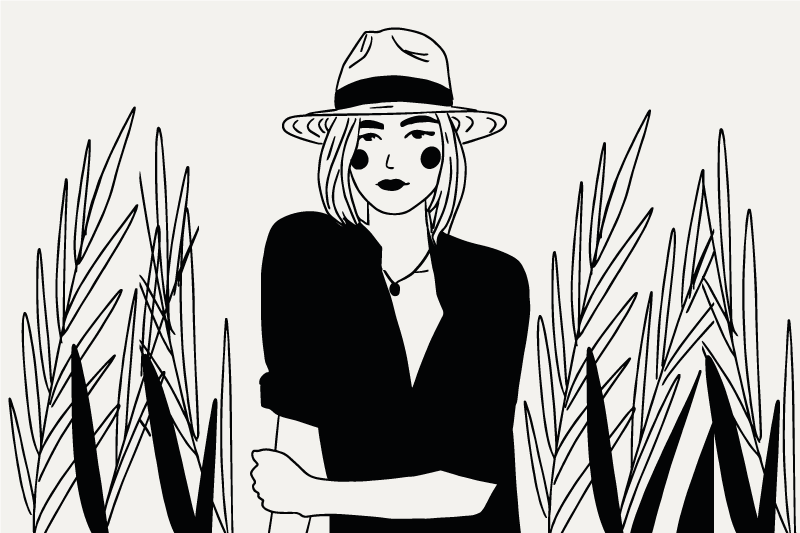 Originální prostírání s ilustrací stylové ženy - TenStickers