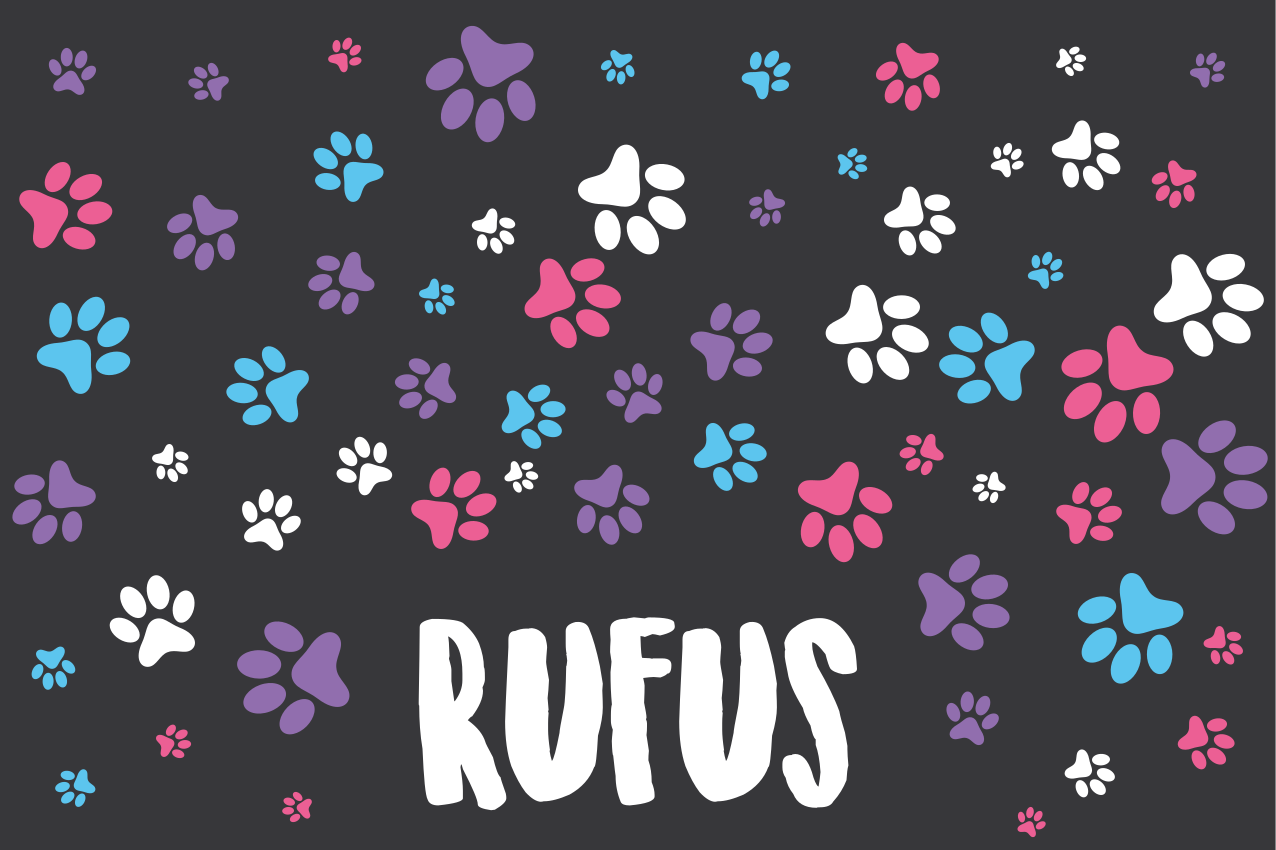 Dětské prostírání barevné tlapky - TenStickers